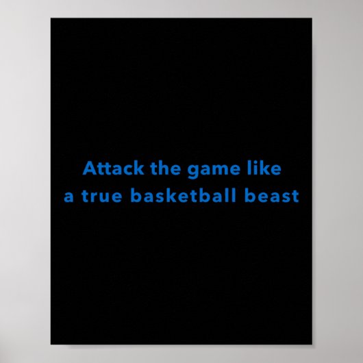 Versla het spel als een echt basketbalbeest poster (Voorkant)