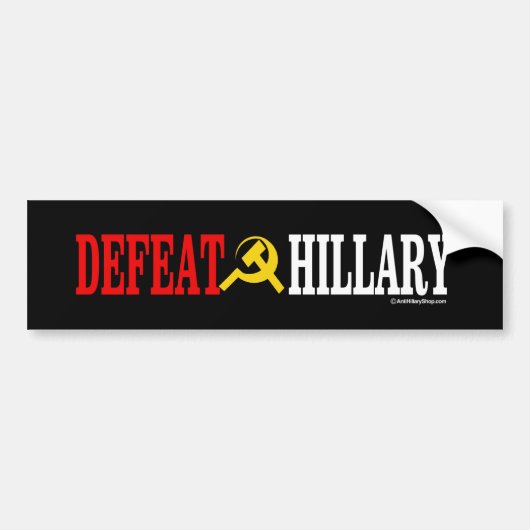 Versla Hillary - Anti-Hillary - wit -.png Bumpersticker (Voorkant)