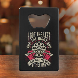 Versla je met beide handen - Dart Player Creditkaart Flessenopener