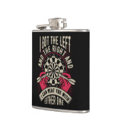 Versla je met beide handen Dart Speler Flask 6 oz. Heupfles (Links)