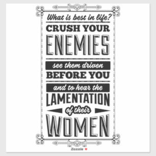 Versla je vijanden sticker