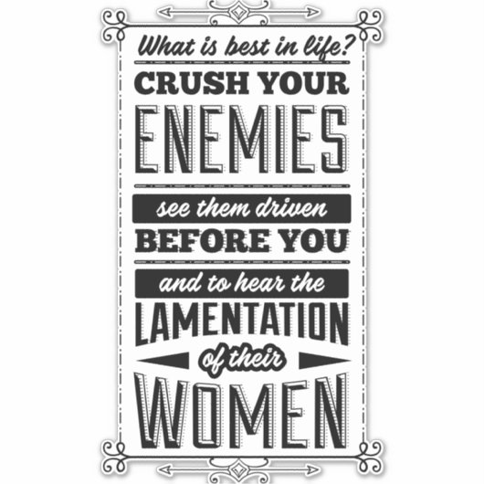 Versla je vijanden sticker (Voorkant)