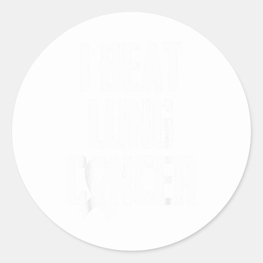 Versla Longkanker Witte Lint Ronde Sticker (Voorkant)