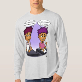 Versla mijn potlood Grijze Mannen Lange geslikte T T-shirt