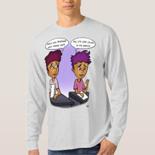 Versla mijn potlood Grijze Mannen Lange geslikte T T-shirt