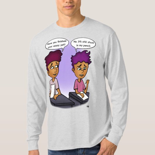 Versla mijn potlood Grijze Mannen Lange geslikte T T-shirt (Voorkant)