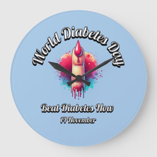 Versla nu diabetes. Werelddiabetesdag. Grote Klok (Voorkant)