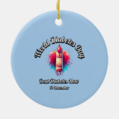 Versla nu diabetes. Werelddiabetesdag. Keramisch Ornament (Achterkant)