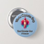 Versla nu diabetes. Werelddiabetesdag. Ronde Button 5,7 Cm (Voorkant /achterkant)