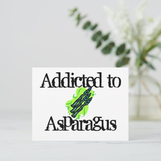 Verslaafd aan Asparagus Briefkaart (Staand voorkant)