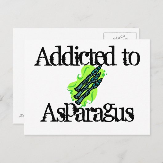 Verslaafd aan Asparagus Briefkaart (Voorkant / Achterkant)