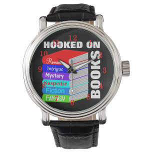 Verslaafd aan boeken Boekliefhebbers Novelty geper Horloge