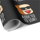 Verslaafd aan brood Grappig broodpuntje Dark BG Cadeaupapier (Rol Hoek)