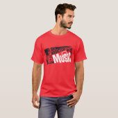 verslaafd aan de muziek t-shirt (Voorkant volledig)