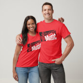 verslaafd aan de muziek t-shirt (Unisex)