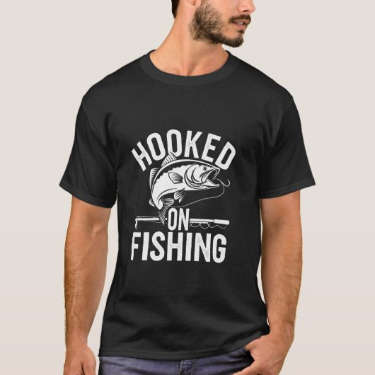 Verslaafd aan de visserij t-shirt (Voorkant)