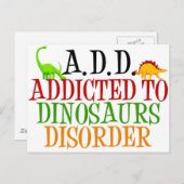 Verslaafd aan deinosauritis briefkaart (Voorkant / Achterkant)