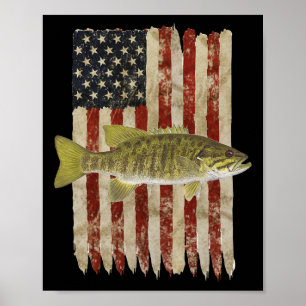 Verslaafd aan Freedom Patriotic Smallmouth Byb Gev Poster