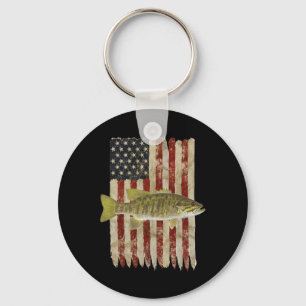 Verslaafd aan Freedom Patriotic Smallmouth Byb Gev Sleutelhanger
