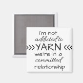 Verslaafd aan garenmagneet magneet (Voorkant / Achterkant)