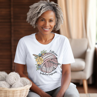 Verslaafd aan Geluk Gehaakte Liefhebbers Gepersona T-shirt