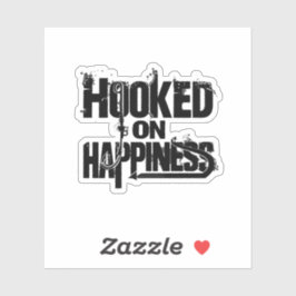 Verslaafd aan geluk Schattige Vissen Pun Design Sticker