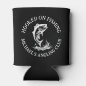 Verslaafd aan Geviste gepersonaliseerde visser Blikjeskoeler (Achterkant)