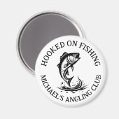 Verslaafd aan Geviste gepersonaliseerde visser Magneet (Voorkant / Achterkant)