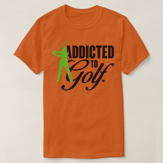 Verslaafd aan golf t-shirt (Design voorkant)