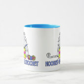 verslaafd aan haakwerk mok (Midden)