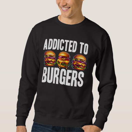 Verslaafd aan hamburgers trui (Voorkant)