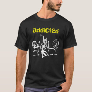 Verslaafd aan handdraaiende wieltjes en de vreugde t-shirt