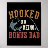 Verslaafd aan het zijn van bonusvader Vaderdag Vis Poster (Voorkant)