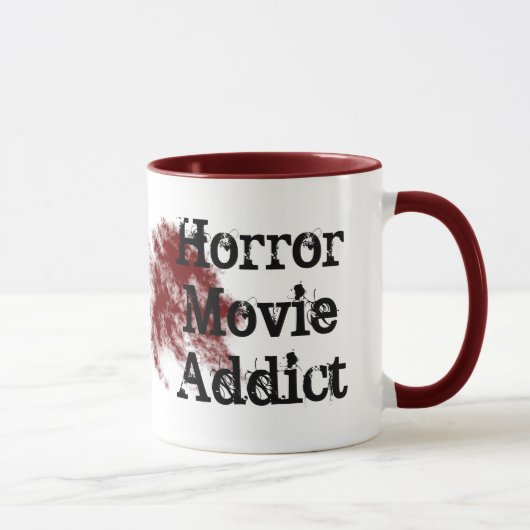 verslaafd aan horrorfilms mok (Rechts)