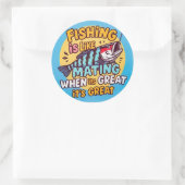 Verslaafd aan Humor: een speelse vangst van een wo Ronde Sticker (Tas)