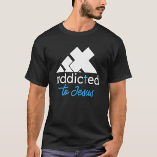 Verslaafd aan Jezus Christelijk geloof Kruisreligi T-shirt