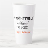 Verslaafd aan koffie Halloween Latte Mok (Voorkant)