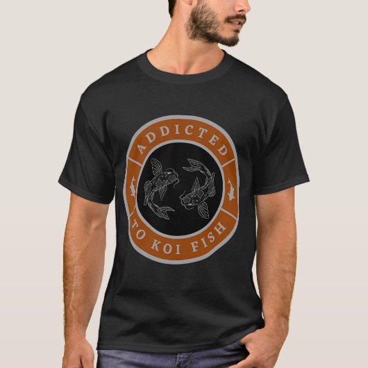 Verslaafd aan koi vissen t-shirt (Voorkant)