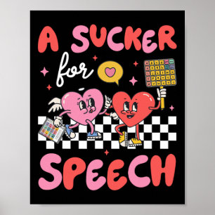 Verslaafd aan logopedie Slp Hart Liefdevolle Valen Poster