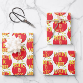 Verslaafd aan meer herstel slogan inpakpapier vel