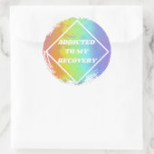 Verslaafd aan mijn herstel - NA Narcotics Anonymou Ronde Sticker (Tas)