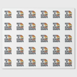 Verslaafd Aan Opa Vissen Retro Vector Ontwerp Cadeaupapier