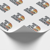 Verslaafd Aan Opa Vissen Retro Vector Ontwerp Cadeaupapier (Hoek)