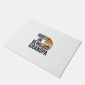 Verslaafd Aan Opa Vissen Retro Vector Ontwerp Deurmat (Schuin)