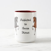 Verslaafd aan paardenShows die Mok met zadelrood h (Center)