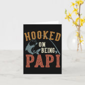 Verslaafd Aan Papi Vaderdag Vissen Papi Kaart (Gele Bloem)