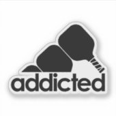 Verslaafd aan Pickleball Sticker (Voorkant)