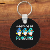 Verslaafd Aan Pinguïns Sleutelhanger (Voorkant)