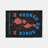 Verslaafd aan Quack Get Ducked Hunting Club Funny  Fleece Deken (Voorkant (Horizontaal))