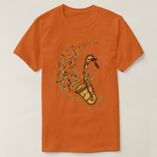 Verslaafd aan Sax T-shirt (Design voorkant)